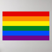 LGBT Rainbow Gay Pride Flag Poster (Voorkant)