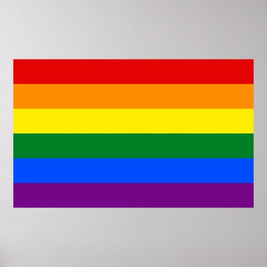 LGBT Rainbow Gay Pride Flag Poster (Voorkant)
