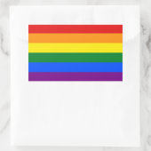 LGBT Rainbow Gay Pride Flag Rechthoekige Sticker (Tas)