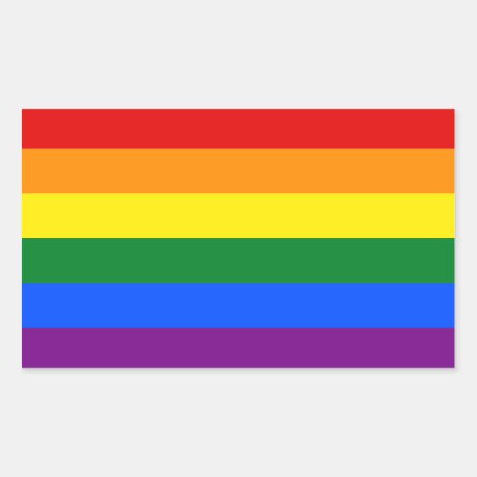 LGBT Rainbow Gay Pride Flag Rechthoekige Sticker (Voorkant)