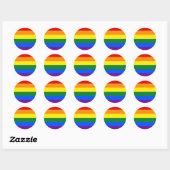 LGBT Rainbow Gay Pride Flag Ronde Sticker (Vel)