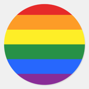 LGBT Rainbow Gay Pride Flag Ronde Sticker