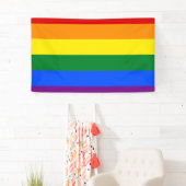 LGBT Rainbow Gay Pride Flag Spandoek (Insitu)
