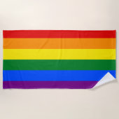 LGBT Rainbow Gay Pride Flag Strandlaken (Voorkant)