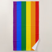 LGBT Rainbow Gay Pride Flag Strandlaken (Voorkant)