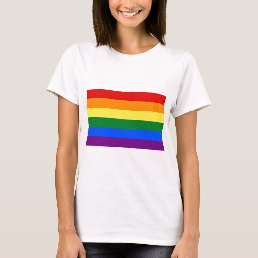 LGBT Rainbow Gay Pride Flag T-shirt (Voorkant)