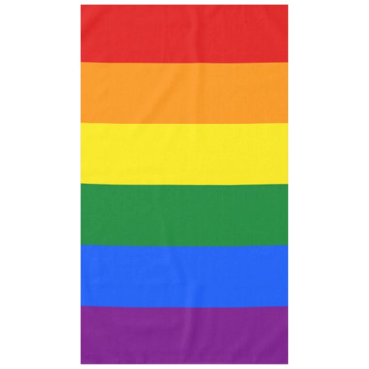 LGBT Rainbow Gay Pride Flag Tafelkleed (Voorkant)
