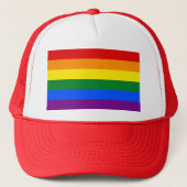 LGBT Rainbow Gay Pride Flag Trucker Pet (Voorkant)