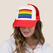LGBT Rainbow Gay Pride Flag Trucker Pet (In situ)