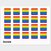 LGBT Rainbow Gay Pride Flag Vierkante Sticker (Vel)