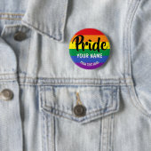 LGBT Rainbow Gay Pride gepersonaliseerd Ronde Button 5,7 Cm (In situ)
