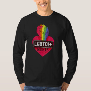 LGBT Rainbow Hand Rechten Liefde Gay Lesbische Vla T-shirt