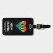 LGBT Rainbow Heart Bagagelabel (Voorkant horizontaal)