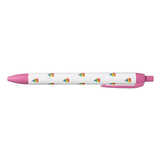 LGBT Rainbow Heart Blauwe Inkt Pen (Bodem)