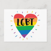 LGBT Rainbow Heart Briefkaart (Voorkant)