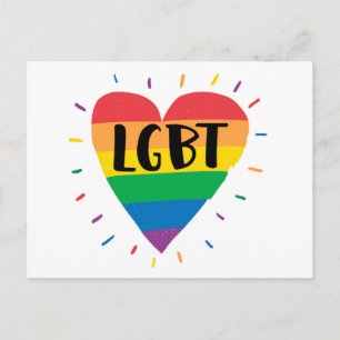 LGBT Rainbow Heart Briefkaart