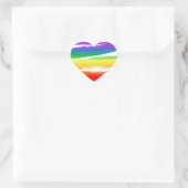 LGBT Rainbow Heart Brush-effect Hart Sticker (Tas)