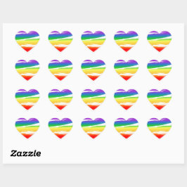 LGBT Rainbow Heart Brush-effect Hart Sticker