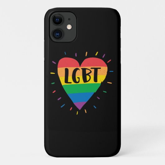 LGBT Rainbow Heart Case-Mate iPhone Case (Achterkant)