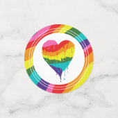 LGBT Rainbow Heart Confetti (Kleine voorkant)