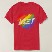 LGBT Rainbow Heart Design ondersteunt Gelijke LGBT T-shirt (Design voorkant)