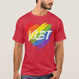 LGBT Rainbow Heart Design ondersteunt Gelijke LGBT T-shirt