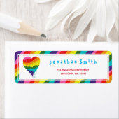 LGBT Rainbow Heart Etiket (Insitu)