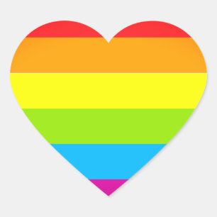 LGBT Rainbow Heart Gay Pride Vlag LGBT-maand Hart Sticker