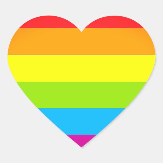 LGBT Rainbow Heart Gay Pride Vlag | LGBT-maand Hart Sticker (Voorkant)