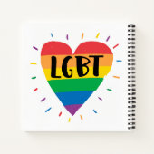 LGBT Rainbow Heart Notitieboek (Achterkant)