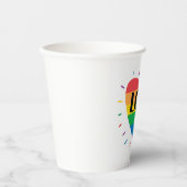 LGBT Rainbow Heart Papieren Bekers (Voorkant)