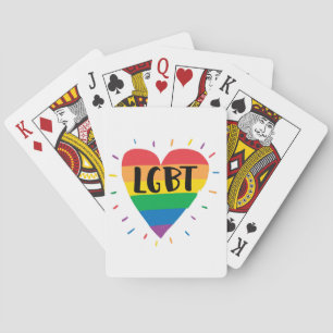 LGBT Rainbow Heart Pokerkaarten