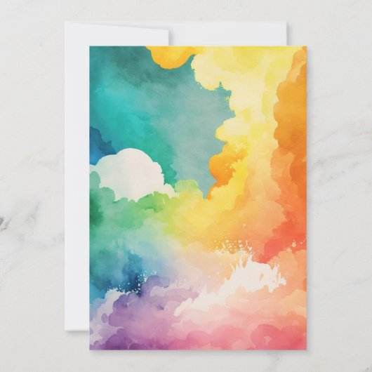 LGBT Rainbow Heart Pride Flag Kaart (Achterkant)