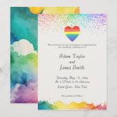 LGBT Rainbow Heart Pride Flag Kaart (Voorkant / Achterkant)