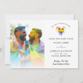 LGBT Rainbow Heart Save New Date Postponed Weddens (Voorkant)