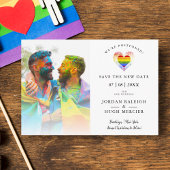 LGBT Rainbow Heart Save New Date Postponed Weddens