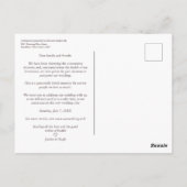 LGBT Rainbow Heart Save New Date Postponed Weddens Briefkaart (Achterkant)