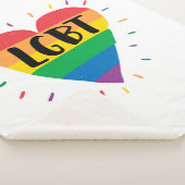 LGBT Rainbow Heart Sherpa Deken (3/4)
