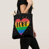 LGBT Rainbow Heart Tote Bag (Dichtbij)
