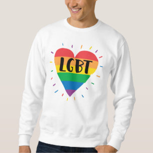 LGBT Rainbow Heart Trui