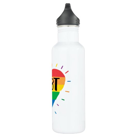 LGBT Rainbow Heart Waterfles (Rechts)