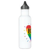 LGBT Rainbow Heart Waterfles (Links)
