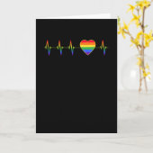 LGBT Rainbow Heartbeat EKG Kaart (Gele Bloem)