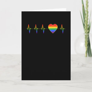 LGBT Rainbow Heartbeat EKG Kaart