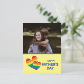 LGBT Rainbow Hearts Vaderdag Briefkaart (Staand voorkant)