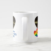 LGBT Rainbow Hearts Vaderdag Grote Koffiekop (Achterkant)