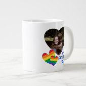 LGBT Rainbow Hearts Vaderdag Grote Koffiekop (Voorkant rechts)