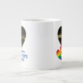 LGBT Rainbow Hearts Vaderdag Grote Koffiekop (Voorkant)
