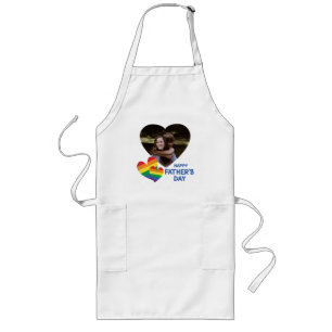 LGBT Rainbow Hearts-Vaderdag Lang Schort