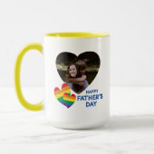 LGBT Rainbow Hearts Vaderdag Mok (Links)